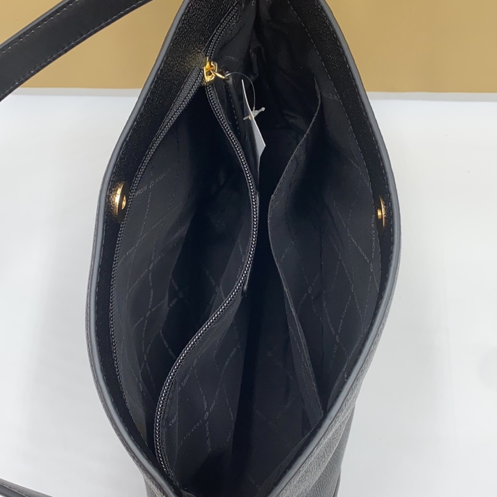 MICHAEL KORS BLACK NICOLE MD PEBBLE SHOULDER BAG - Picture 11 of 16